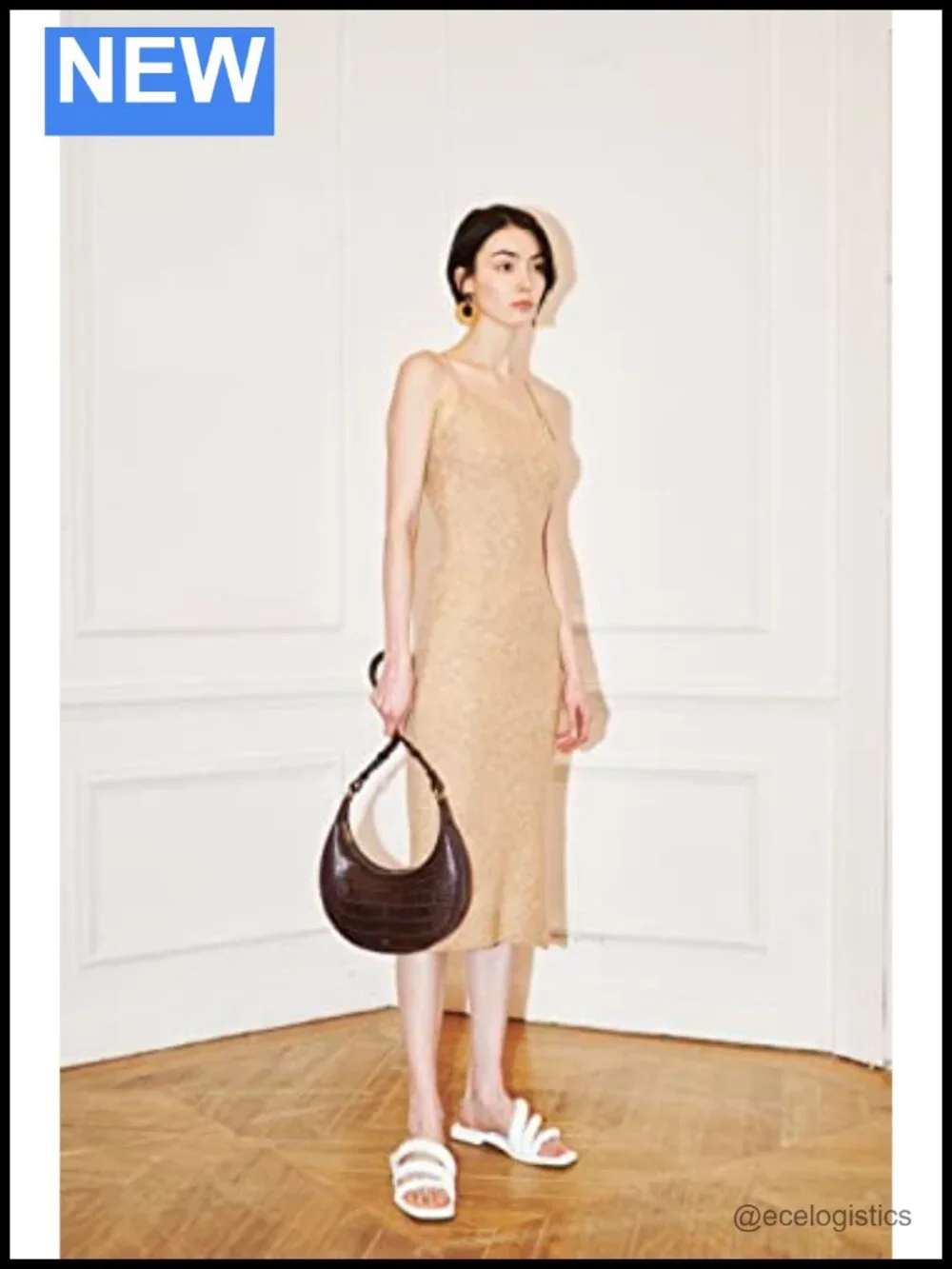 Vegan Leather Saddle Bag with Adjustable Detachable Strap Shoulder Bag
